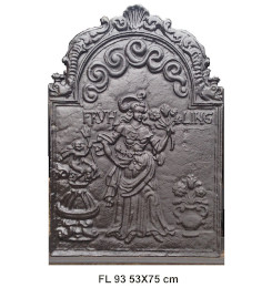 Plaque décorée de cheminée